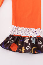 Orange halloween ruffle girl set - ARIA KIDS