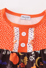 Orange halloween ruffle girl set - ARIA KIDS