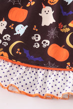Orange halloween ruffle girl set - ARIA KIDS