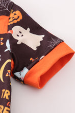 Orange halloween ruffle boy bubble - ARIA KIDS
