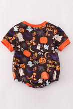 Orange halloween ruffle boy bubble - ARIA KIDS