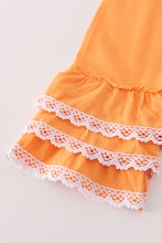 Pumpkin floral print lace ruffle set - ARIA KIDS