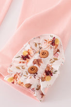 Coral pumpkin print girl set - ARIA KIDS