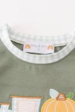 Green train pumpkin applique boy top - ARIA KIDS