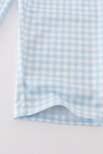 Blue pumpkin embroidery plaid boy set - ARIA KIDS