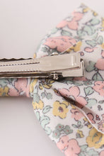 Pink floral print piggie hair bow - ARIA KIDS