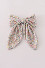 Pink floral print hair sailor bow - ARIA KIDS