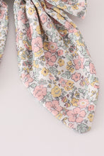 Pink floral print hair sailor bow - ARIA KIDS