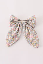 Pink floral print hair sailor bow - ARIA KIDS