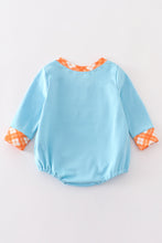 Blue truck pumpkin applique boy bubble - ARIA KIDS