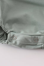 Green pumpkin embroidery unisex bubble - ARIA KIDS