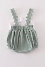 Green pumpkin embroidery unisex bubble - ARIA KIDS