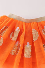 Orange pumpkin sequin tutu skirt - ARIA KIDS