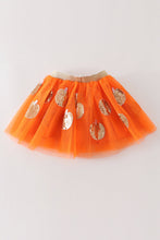 Orange pumpkin sequin tutu skirt - ARIA KIDS