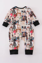 Black music fan zipper girl romper - ARIA KIDS