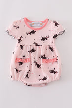 Pink bat print girl bubble - ARIA KIDS