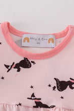 Pink bat print girl bubble - ARIA KIDS