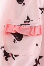 Pink bat print girl bubble - ARIA KIDS