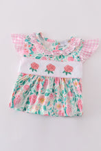 Pastel petal charm rose embroidery girl dress - ARIA KIDS
