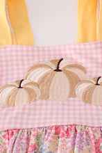 Pink floral pumpkin embroidery ruffle pants set - ARIA KIDS