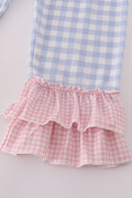 Pink floral pumpkin embroidery ruffle pants set - ARIA KIDS