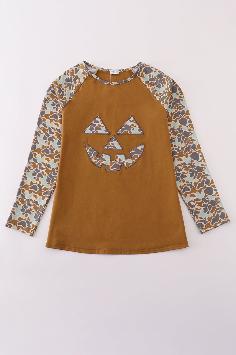 Halloween camouflage applique mom top - ARIA KIDS