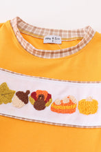 Brown plaid turkey french knot boy top - ARIA KIDS