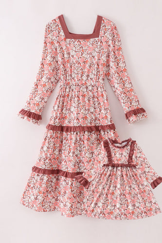 Fall floral print mom&me dress - ARIA KIDS
