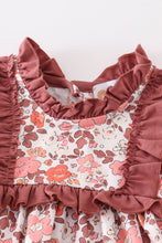 Fall floral print girl bloomer set - ARIA KIDS