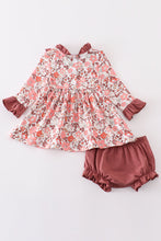 Fall floral print girl bloomer set - ARIA KIDS