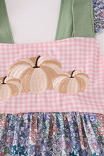 Blue floral pumpkin embroidery ruffle pants set - ARIA KIDS