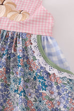 Blue floral pumpkin embroidery ruffle pants set - ARIA KIDS