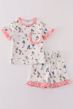 Baseball print girl pajam set - ARIA KIDS