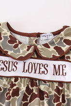 Camouflage jesus loves me embroidery girl set - ARIA KIDS