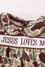 Camouflage jesus loves me embroidery girl bloomer set - ARIA KIDS