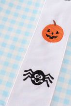 Blue halloween ghost pumpkin embroidery boy set - ARIA KIDS