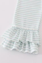 Pink noah's ark embroidery stripe girl set - ARIA KIDS