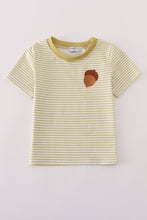 Green pinecone embroidery stripe top - ARIA KIDS