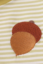Green pinecone embroidery stripe top - ARIA KIDS