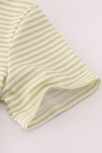 Green pinecone embroidery stripe top - ARIA KIDS