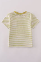 Green pinecone embroidery stripe top - ARIA KIDS
