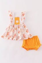 Orange pumpkin applique baby girl set - ARIA KIDS