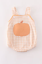 Orange pumpkin applique baby boy bubble - ARIA KIDS
