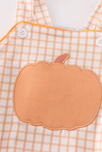 Orange pumpkin applique baby boy bubble - ARIA KIDS