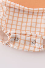 Orange pumpkin applique baby boy bubble - ARIA KIDS