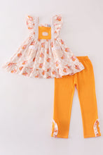 Orange pumpkin applique girl pants set - ARIA KIDS