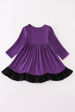 Purple halloween witch applique dress - ARIA KIDS