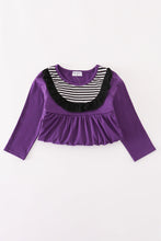 Purple halloween witch applique dress - ARIA KIDS