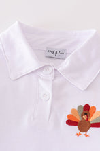 Sage turkey embroidery gingham boy pants set - ARIA KIDS