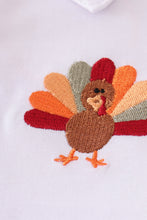 Sage turkey embroidery gingham boy pants set - ARIA KIDS